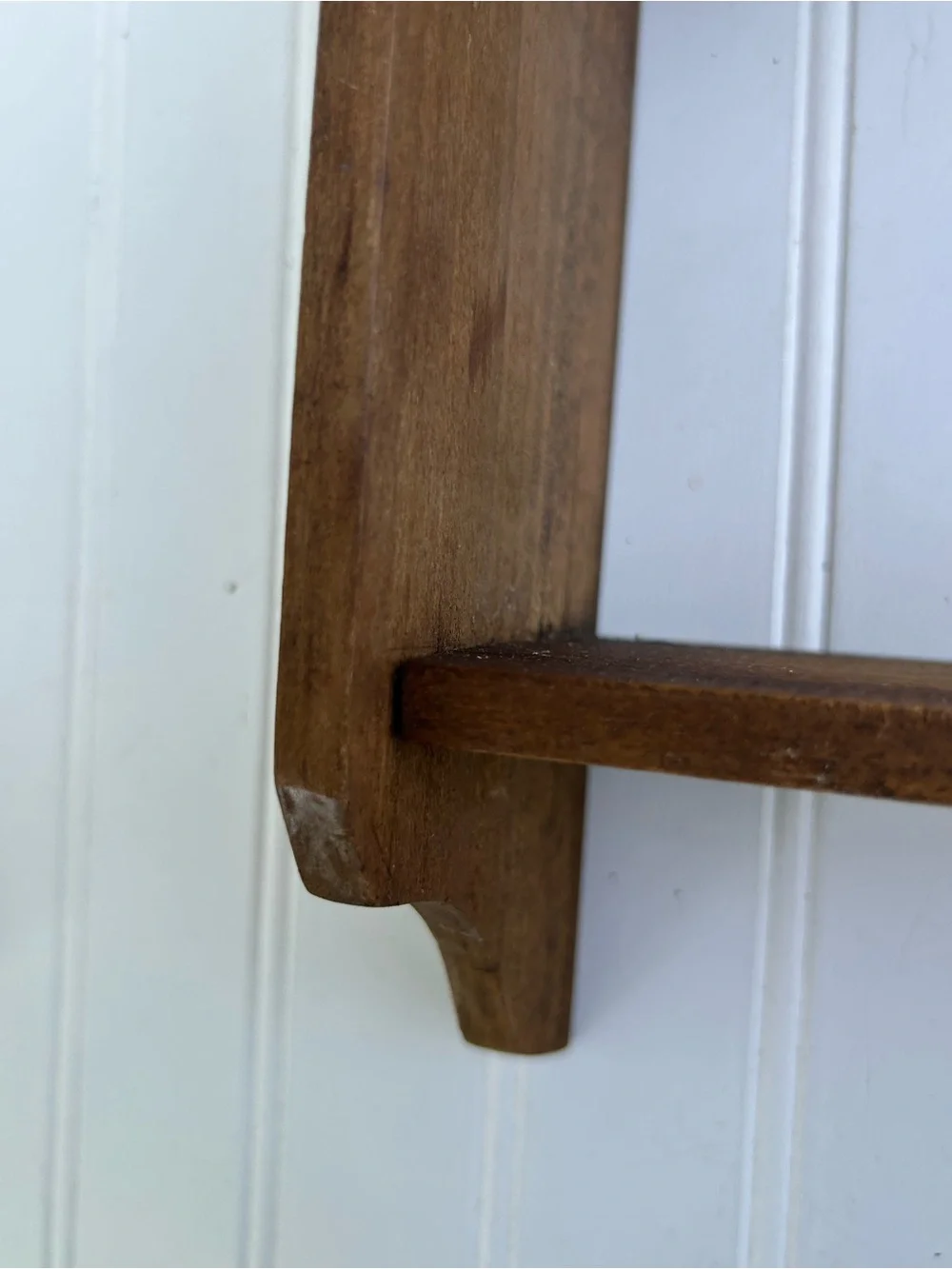Vintage Shelf Wooden Wall Display Brown Gallery Wall Cottagecore Decor 11x12.5